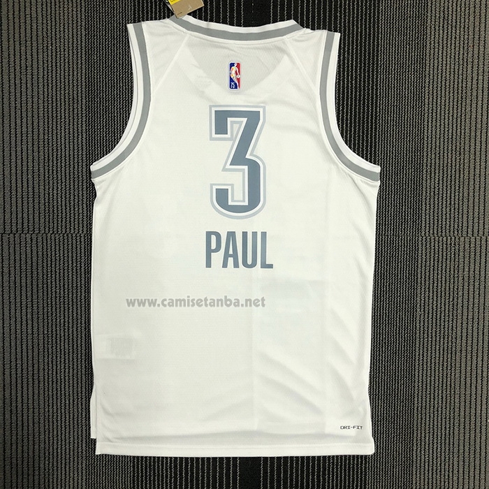 Camiseta Oklahoma City Thunder Chris Paul #3 Ciudad 2021-22 Blanco